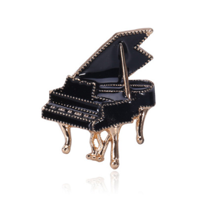 Korea individual character environmental protection alloy dress decoration small piano brooch set diamond musical instrument brooch brooch manufacturer direct sale