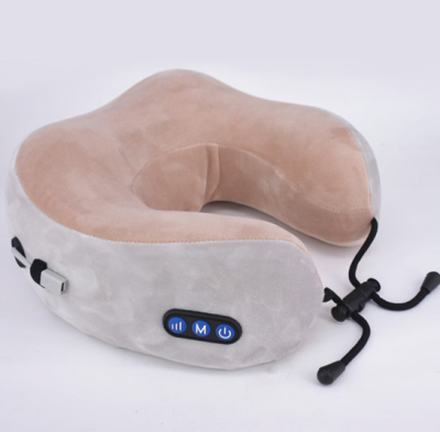 New u-shaped massage pillow multi-functional electric u-shaped neck pillow memory massage pillow travel car artifact