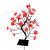 Cross border hot style fiber small tree LED fiber optic flower tree lamp small color lamp string lamp simple girl heart decoration room