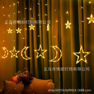 Cross - border hot starlight style LED curtain light small the lantern string towns flashing towns decorated rooms bedroom girl heart of romantic