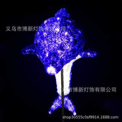 Cross border hot style LED dolphins is suing waterproof creative animal modeling towns landscape garden park decorations