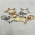 Five-pointed star key chain movable metal key chain key chain accessories