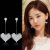 Earrings Women's Elegant Korean-Style Long Heart Shaped Earrings Personalized Simple Tassel Online Influencer Eardrops Factory Direct Sales Wholesale