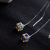 925 Silver Needle Cube Crystal Ear Jewelry Earrings Square Sugar Earrings Square Earrings Manhuini Long Fringed Earring Thread