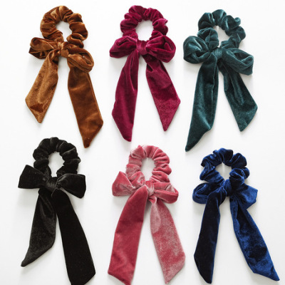 MIZI flannelette dovetail ring hair ornaments autumn and winter new large bowknot velvet large intestine ring ladies hair accessories