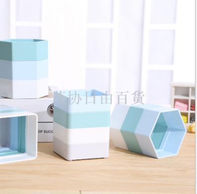 Small, fresh, multi-functional storage box students use the pen container desktop set pieces combination pen container