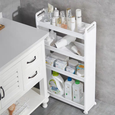 Toilet Bathroom Gap Storage Rack Kitchen Gap Refrigerator Toilet Narrow Strip Gap Organizing Rack Floor Type