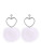 Heart Mink Wool Ball Ear Studs Korean Simple 925 Sterling Silver Hairy Ball Earrings Female Temperament Long Plush Earrings