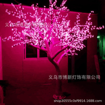 Cross - border hot style LED peach blossom put simulation tree towns luminous waterproof is suing garden landscape decorative tree towns 3 meters high