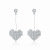 Earrings Women's Elegant Korean-Style Long Heart Shaped Earrings Personalized Simple Tassel Online Influencer Eardrops Factory Direct Sales Wholesale