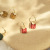 925 Silver Pin Earrings Korean Style Trendy Earrings Square Autumn/Winter Earrings All-Match Earrings Elegant Mid-Length Women Wholesale