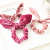 Korean version of new autumn and winter simple wire rabbit ears flannelette large intestine ring dovetail ring cross - border head rope head ornaments