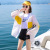 Sun protection clothing in women's long summer new Korean version of loose hooded uv protection beach thin