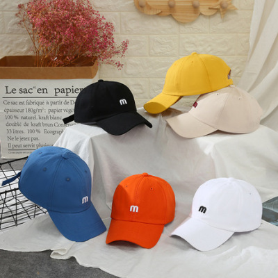 Han version of the new letters embroidery style cap foreign trade personality of the pure color outdoor sunshade cap custom manufacturers wholesale