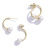 Fashion Pearl Stud Earrings S925 Silver Fashionable All-Match Eardrops Refined Simple Earrings Trending Earrings Women