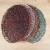 Handmade Woven Foreign Trade New Wooden Paddle Paper Double Layer Light Color round Mat Environmental Protection Fashionable Appearance Placemat Teacup Mat