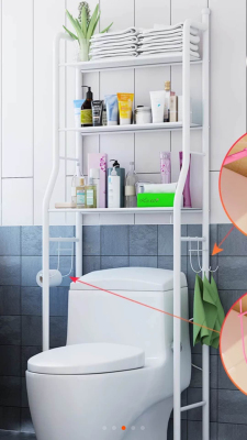 Toilet Rack, Washing Machine Stand Style Beautiful and Practical Model Item Storage Shelf White, Black, Pink