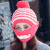 Autumn/winter knit hat lady ear protector neck cap mask neck one lovely fur ball hat three-piece set