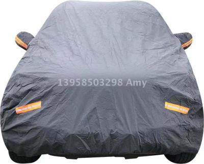 PVC sun protection and anti-freeze thickening and cotton car cover anti-snow dust car cover zipper factory direct sales