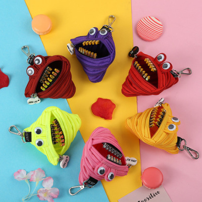 Taobao Supply Factory Direct Sales Korean Creative Cartoon Student Coin Purse Earphone Key Case Keychain Coin Bag