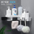 Perforated washroom storage rack bathroom rack traceless rotating shelf for wash gargle rack flat Angle triangular shelf