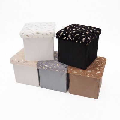 Factory Direct Sales Storage Storage Stool Lazy Fabric Shoes Square Stool Square Board Can Also Be Customized