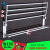 Space aluminum folding non-perforating towel rack bathroom rack double fold with hook non-perforating towel rack