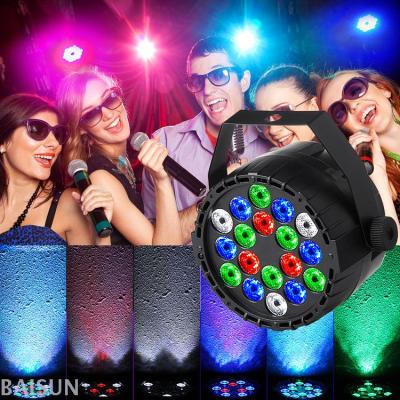 New Mini 18pcs Monochrome Plastic Par Light Remote Control Sound Control Light Bar KTV Stage Lighting Equipment