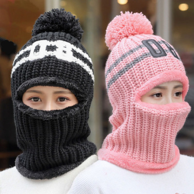 Korean women's hip autumn and winter hat creative bee knit hat thickened fluff thermally hat