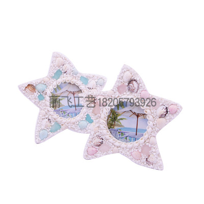 Shell Starfish Photo Frame Clock Conch Home Decoration Crafts Shell Conch Ornament