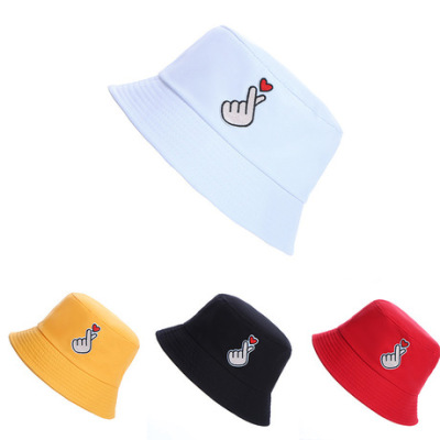 2019 new designs than the heart fisherman cap simple small fresh monochrome hat can be printed LOGO manufacturers wholesale