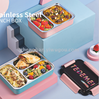 304 stainless steel 2-3-4-5 insulation lunch box students lunch box fast-food box