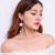 S925 Sterling Silver Earrings Female Ballet Dance Girl Super Fairy Long Korean Version Dignified Pendant Stud Earrings Versatile Personality
