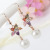 Factory Direct Sales Flower Sea Bead Earrings Rose Gold Plated Women's Fashion Electroplated Earrings Wholesale Volume Large Weight Excellent