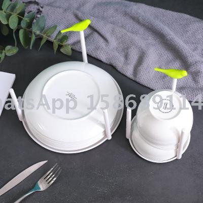 Slingifts Bird Dish Drain Rack Plastic Leak Tray Rack Drain Bowl Cup Dish Filter Water Drying Tableware Rack Tray