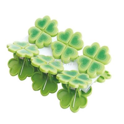 BYT-6 4-leaf clover cartoon plastic cute seal clip kitchen plastic seal food bag clip