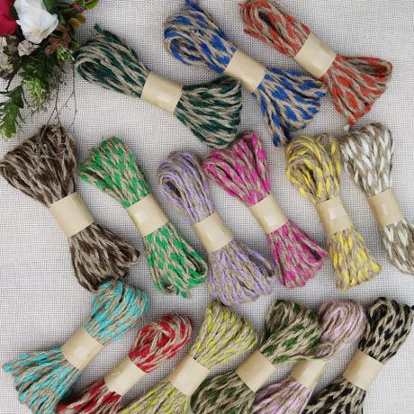three-strand two-color twist braid 5 meters a 6mm wide diy kindergarten handmade material