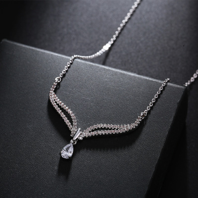 Korean Style Fashionable Necklace Clavicle Chain Personalized All-Match Girl Elegant Casual Choker Sweater Chain Factory Wholesale