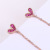 Love Heart Stud Earrings Women's Sterling Silver Needle Temperament Korean Simple Personalized All-Match Long Fringe Earrings Peach Heart Online Influencer Eardrops