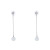 Manhuini Artificial Cat Eye Earrings Women's Sterling Silver Needle Long Earrings Korean Simple Graceful Tassel Hanging Earrings Wholesale