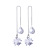 Hanging Earrings Women's Elegant Korean Ice Simple Flowers Long Pearl Pendant Earrings Crystal Personalized Sterling Silver Ear Stud Earring