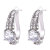 925 Silver Korean Style Ear Clip Graceful and Fashionable Shiny Artificial Zircon Ear Clip Style Earrings Elegant Earrings Factory Wholesale