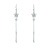 925 Stud Earrings Female Temperament Korean Personalized Long Pentagram Tassel All-Match Earrings Simple Crystal Factory Wholesale