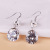 925 Silver Artificial Artificial Zircon Earrings Korean Fashion Lady Style Beautiful Shining Pairs of Water Drops Ear Hook Earrings