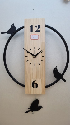 Nordic creative swing wall clock sitting room silent clock wooden wall table modern simple household wall decoration wall clock
