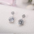 S925 Sterling Silver Zircon Small Ear Studs Women's Korean-Style Simple a Pair of Earrings Dual Purpose Rear-Mounted Super Flash Anti-Allergy Wholesale