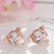 Sweet Fresh Ornament Rhinestone Flower Stud Earrings Women's Diamond Ear Rings Ornament Kit Bridal Necklace Factory Wholesale