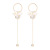 Sterling Silver Needle Long Earrings Fashion Ear Lines Elegant All-Match Earrings Flower Korean Style to Make Big Face Thin-Looked Internet Influencer Earrings