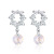 Earrings for Women Sterling Silver Temperamental Korean Style Personalized Japanese and Korean Style Super Flash Zircon Crystal Eardrops Versatile, Simple and Personalized Lady