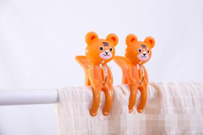 Xx-orange good luck tiger drying clip cartoon plastic clip windproof by cute good luck tiger clip